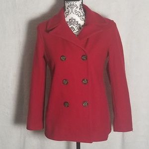 Gap women's peacoat in red.